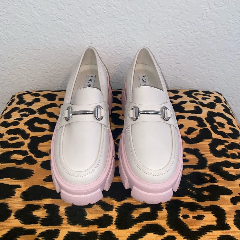Baby Pink Platform Loafers